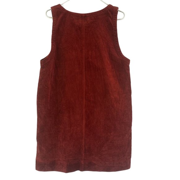 Chic Red Corduroy Mini Dress - Picture 4 of 9
